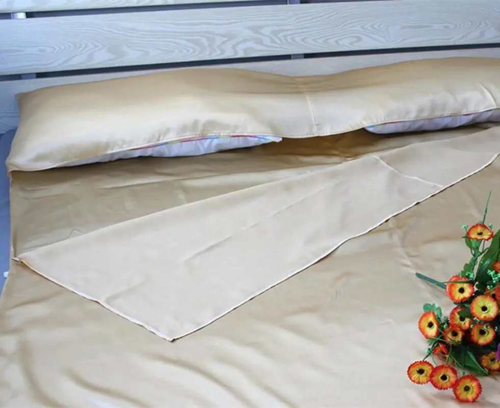 100% Pure Mulberry Silk Single Double Sleeping Bag Liner Travel Camping Sheet Size Can Be Customized