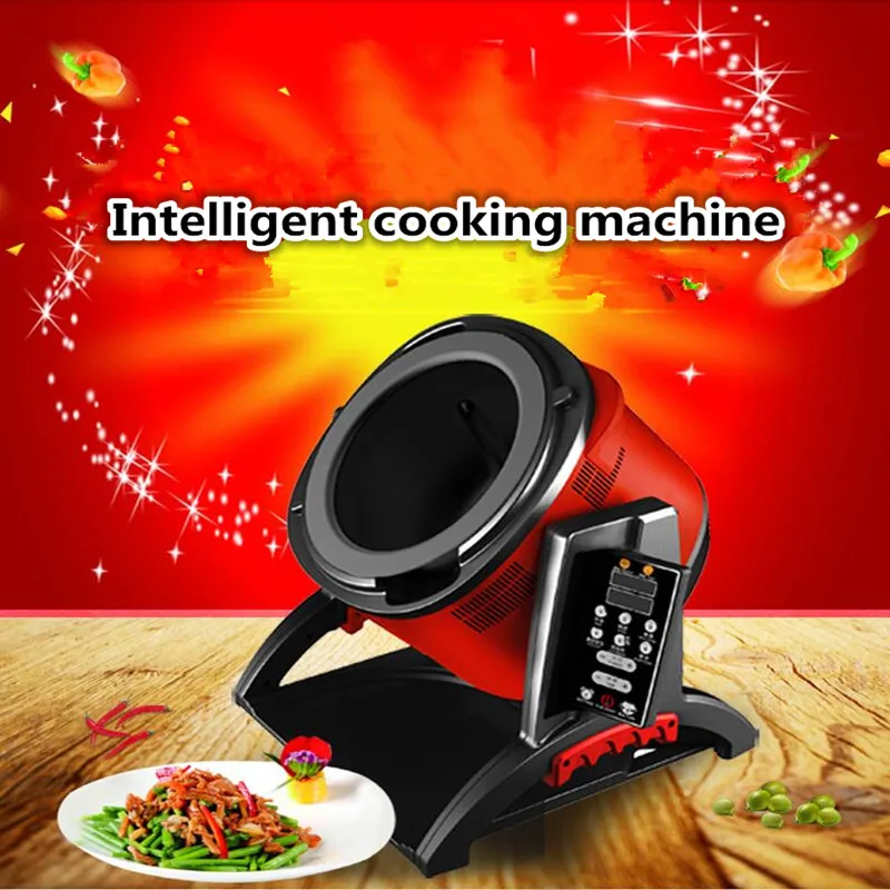 Machine de cuisson électrique automatique intelligente, marmite antiarina, wok électromagnétique, clés chinoises et anglaises, 6L