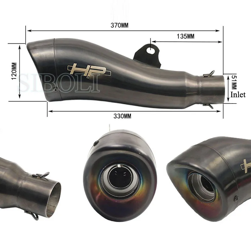 Universal Motorcycle Exhaust Muffler Escape Moto GP Dirt Bike Scooter With DB Killer Silencer For r1 r6 s1000rr xmax hornet 600