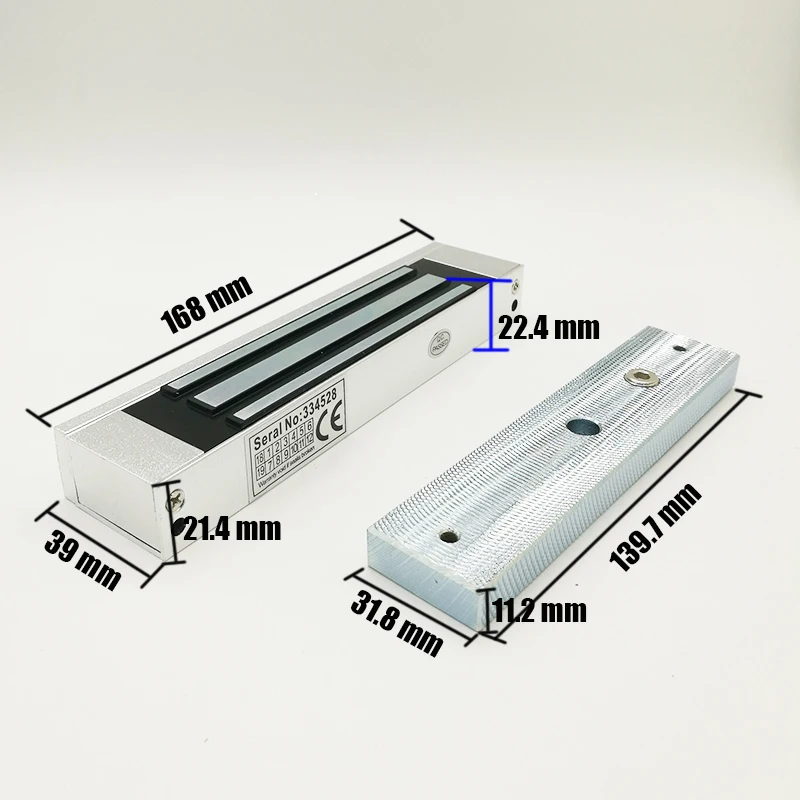 Serrure magnétique électrique pour porte, système de contrôle d\'accès, étanche, 350lb, 180kg