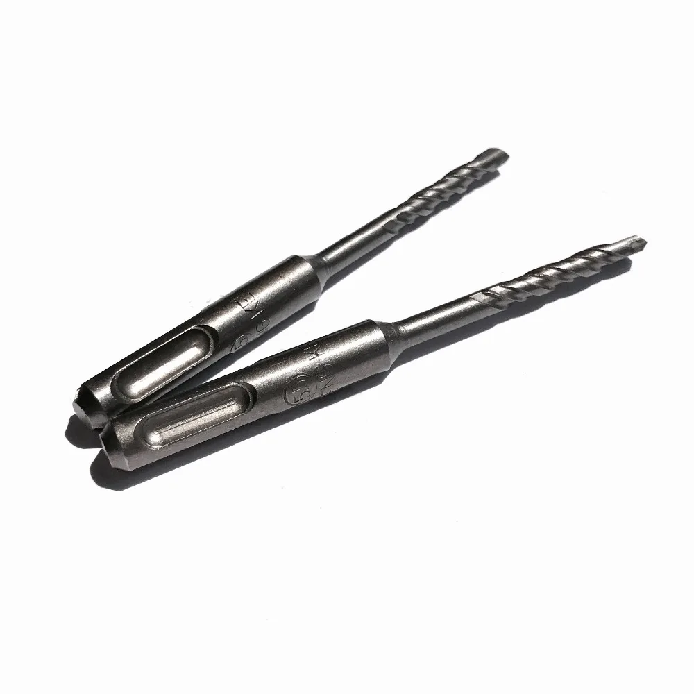 2PCS/Set DIY Quality 3-10mm*85/110 mm Carbide Tipped SDS Plus Round Shank 4 hollow hammer Drill Bits for home decoration