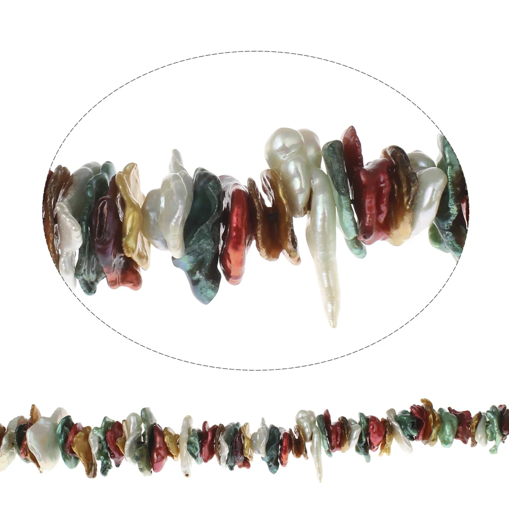 Biwa Freshwater Cultured Pearl Beads 12x2mm-30x6m Mixed Colors Natural Loose Bulk Beads For Jewelry Making DIY Necklace Bracelet