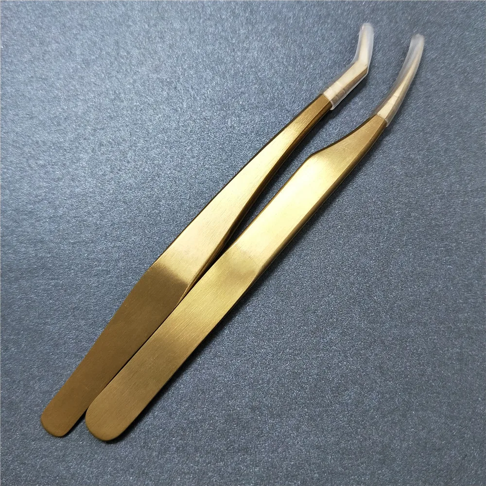 2 Pezzi Professionale In Acciaio Inox Ciglia Estensione Del Ciglio Della Sferza Del Volume Pinzetta Pinzette Clip di Strumenti Falso Ciglia Strumento