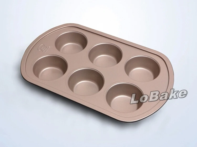 

6 Cups Metal cupcake molds Kitchen Non-Stick Baking tool set Egg tart baking dish bakery box muffin cake mould pan bakeware