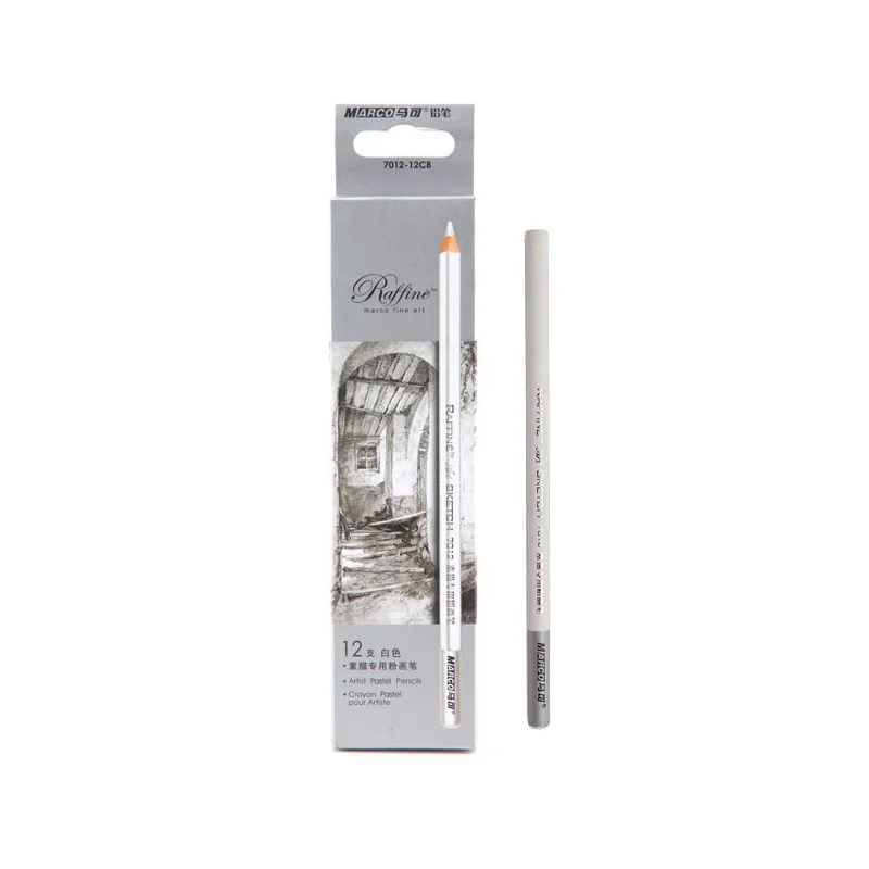 MARCO 7012 drawing sketch pastel art white pencil sketch charcoal powder brush high light