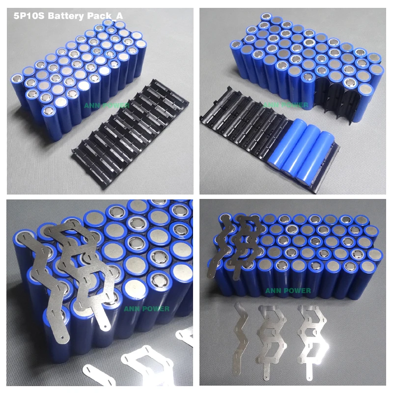 18650 battery 10P 13P holder for 10S 36V 13S 48V battery pack 2*10 2*13 plastic holder 18650 lithium battery bracket