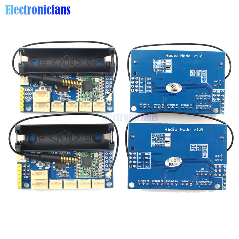 868 Mhz Lora Radio Nodo V1.0 Iot di Trasmissione Senza Fili Lora Modulo RFM95 SX1276 per Arduino ATmega328P 3.7-12V ufl Antenna