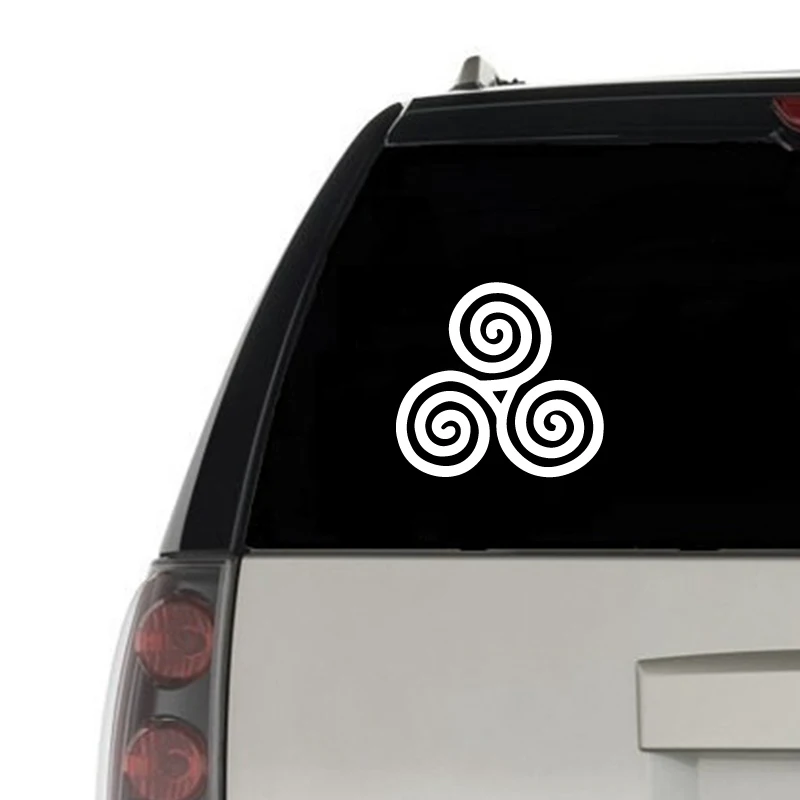 Triple Spiral Vinyl CAR DECAL Triskele Pagan Wiccan New Age Celtic Art Vinyl Sticker Car Window / Bumper Decor