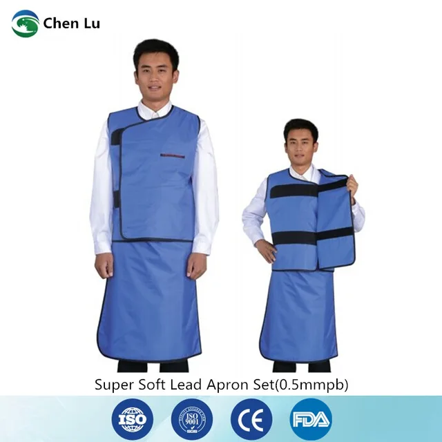 Hospital interventional surgery doctor with x-ray radiation protection 0.5mmpb double-sided super soft lead apron set