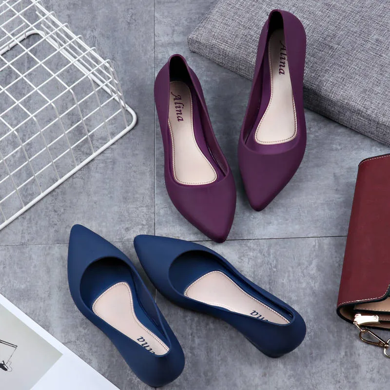 Pointed Shallow Wedges pumps women shoes 2019 spring autumn shoes women Elegant Casual Work Low heel Slip Casual ladies shoes