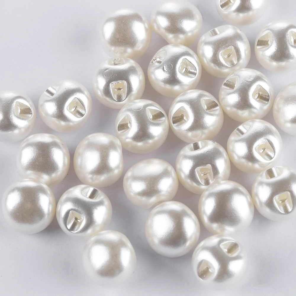 50PCS 10mm Round Sewing Pearl mushroom buttons for Scrapbooking Garment Decorative DIY Crafts Tool Clothing Dress Accessories