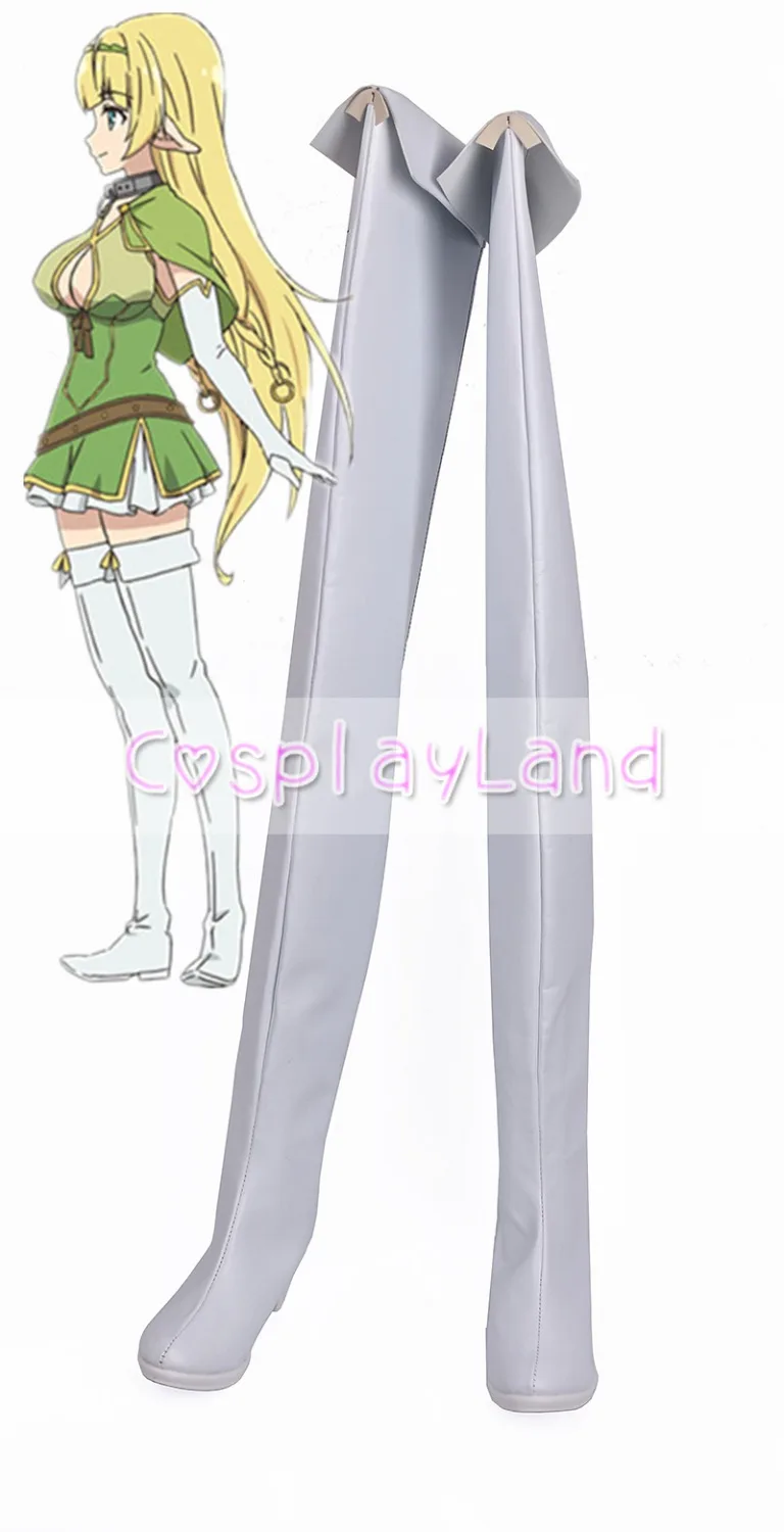 

Shera L. Greenwood Cosplay Boots Shoes Isekai Maou to Shoukan Shoujo no Dorei Majutsu Long Boots Halloween Party Accessories