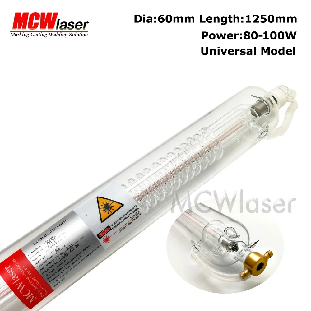 

MCWlaser 80W Acutal 80W - 100W CO2 Laser Tube 125cm Air Express & Insurance