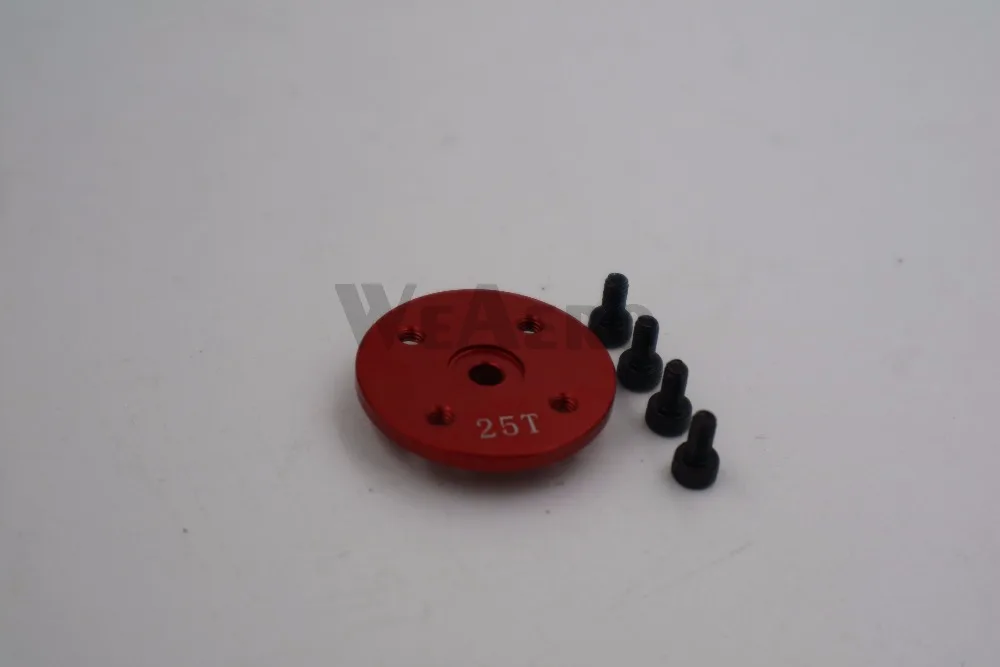 CNC Aluminum Alloy 25T Servo Plate Red Color for Futaba, Tower Pro Series Servo