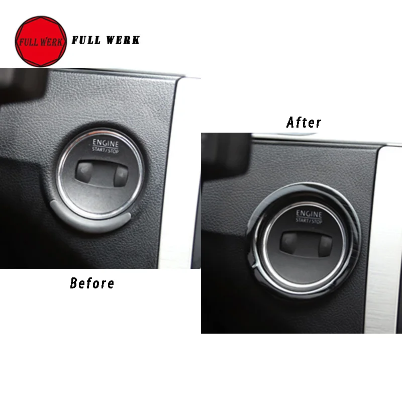 1pc Stainless Steel SS Car Styling Ignition Ring Start Stop Engine Button Cover Decoration Trim for VW Volkswagen CC 10-18 Acces