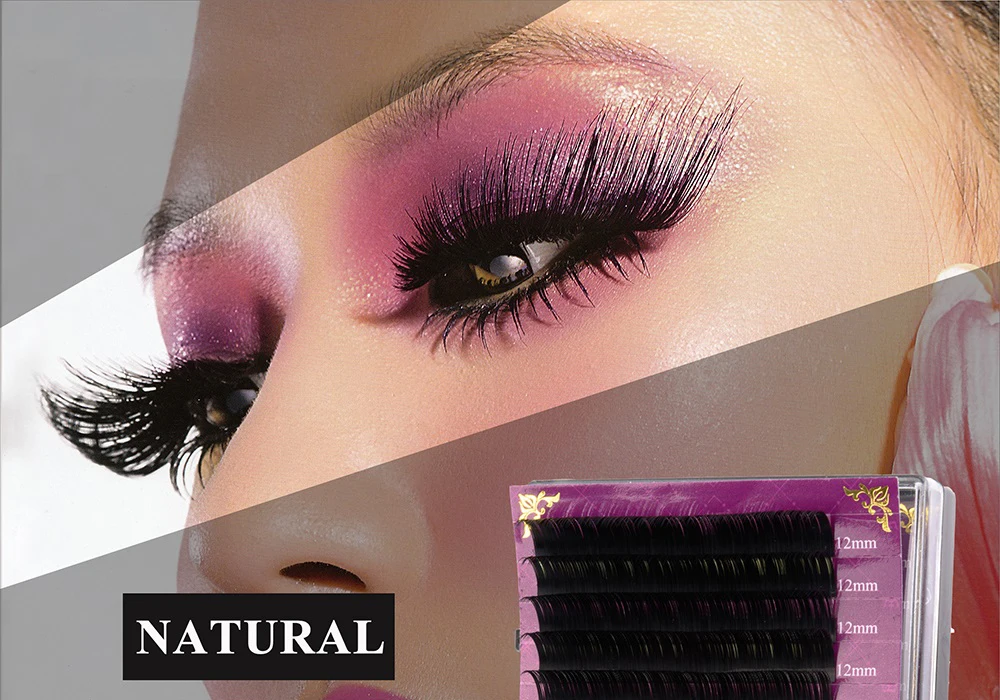 GLAMLASH 50 Fälle/Lot 16 Reihen/Fall JBCD Curl Wimpernverlängerung Wimpern Individuelle Wimpernverlängerung – Detail 1