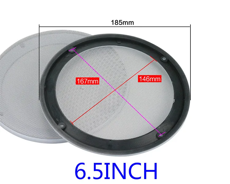 GHXAMP 2PCS 4 inch 5 inch 8 inch Car Ceiling Speaker Grill Mesh Enclosure Net 6.5 inch Protective Cover Subwoofer DIY ABS White