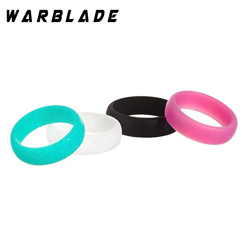 WarBLade 4-9 Size Hypoallergenic Crossfit Flexible Silicone Finger Ring 5mm Food Grade FDA Silicone Rings For Women Wedding Gift