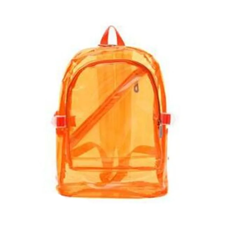 NEW Waterproof Backpack Transparent Clear Plastic for Teenage Girls PVC School Bags Shoulders Bag space backpack notebook