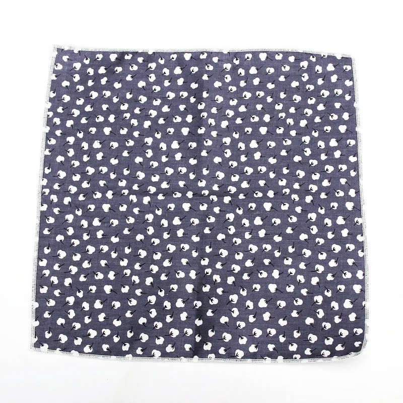 Nieuwe Bloemen Gedrukt Zachte Zakdoek Katoen Mannen Zakdoeken Wedding Banquet Party Pocket Vierkante Bloem Gift Accessoire Hoge Kwaliteit
