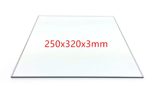 Reprap 3D printer accessory BOROSILICATE GLASS 250x320x3mm FOR THE MENDELMAX 1.5 2 3