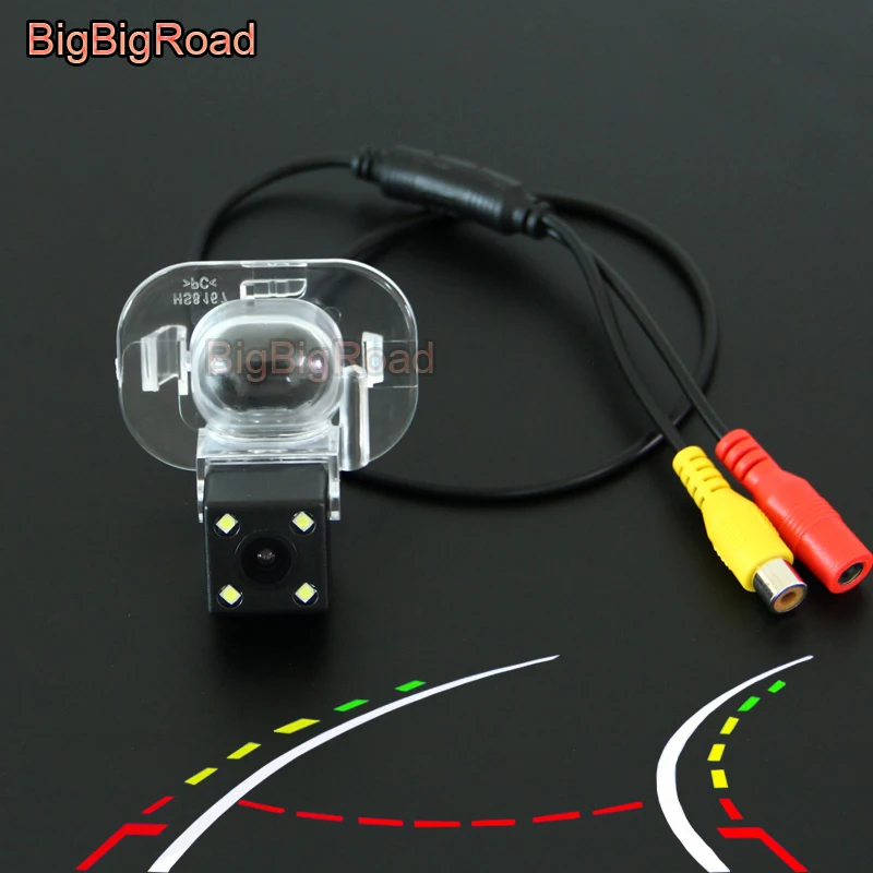 

BigBigRoad Car Intelligent Dynamic Trajectory Tracks Rear View CCD Camera For Hyundai Verna Solaris ix20 Accent RB 2010 -2015