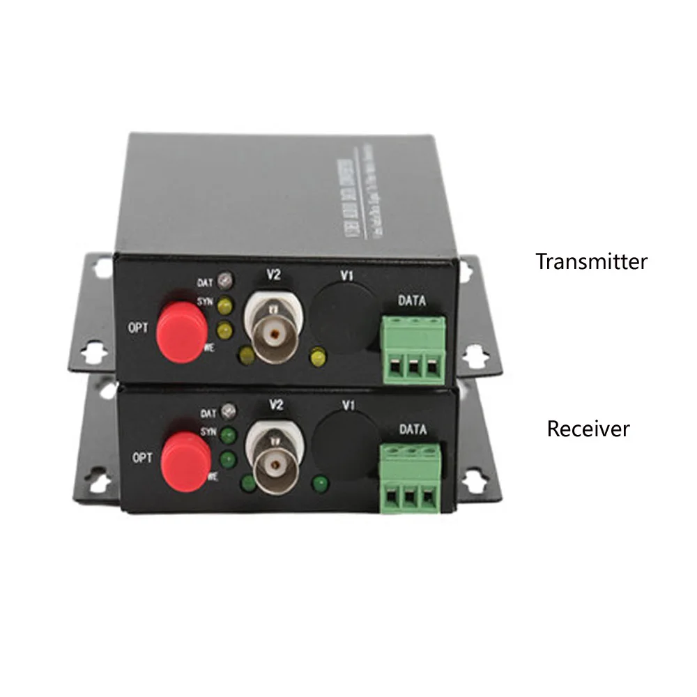 1 CH Video Fiber Optical Media Converters -1 BNC Transmitter Receiver RS485 Data Single mode 20Km For CCTV Surveillance system