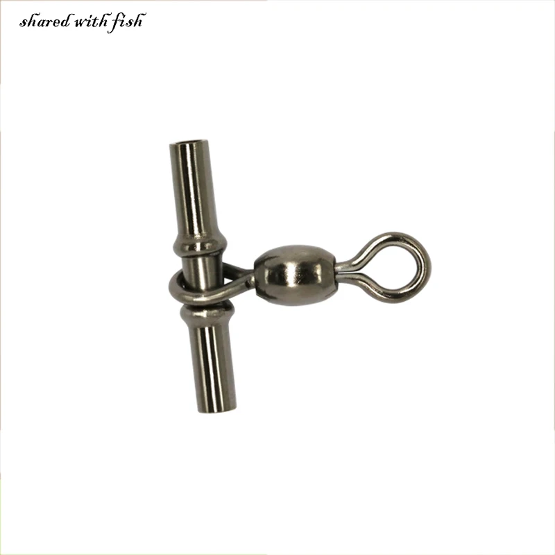 3pcs/lot Cross-line Crane Swivel Pesca Fishing Swivels Accessories Tackle Connector Tool Sets Snap Size 4# to 2/0