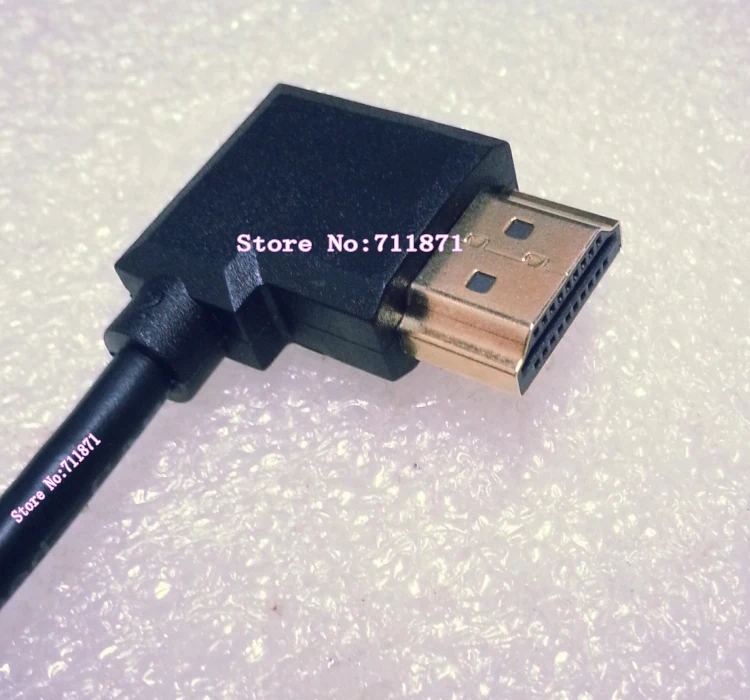 Linha cabo compatível curto da dobra dobro esquerda, cabo do fio, fio compatível, ângulo direito de 90 graus