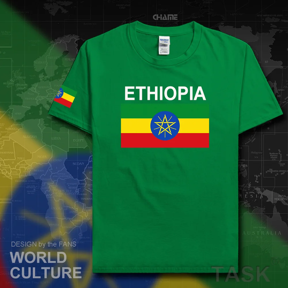 Ethiopia Ethiopian mens t shirts fashion 2017 jerseys nation team 100% cotton t-shirt clothing tops tees country sporting ETH