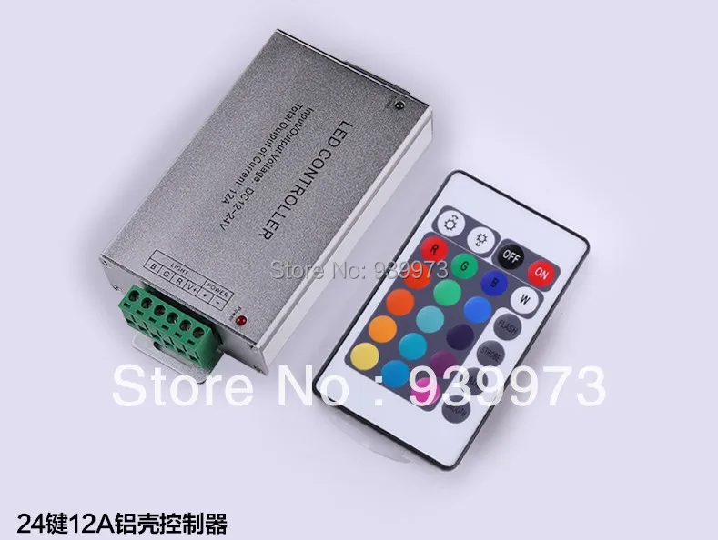 DC 12V 24A 24 Key LED IR Remote Controller for RGB SMD 5050 3528 LED Strip Light with Auto memorizing function Free Shipping