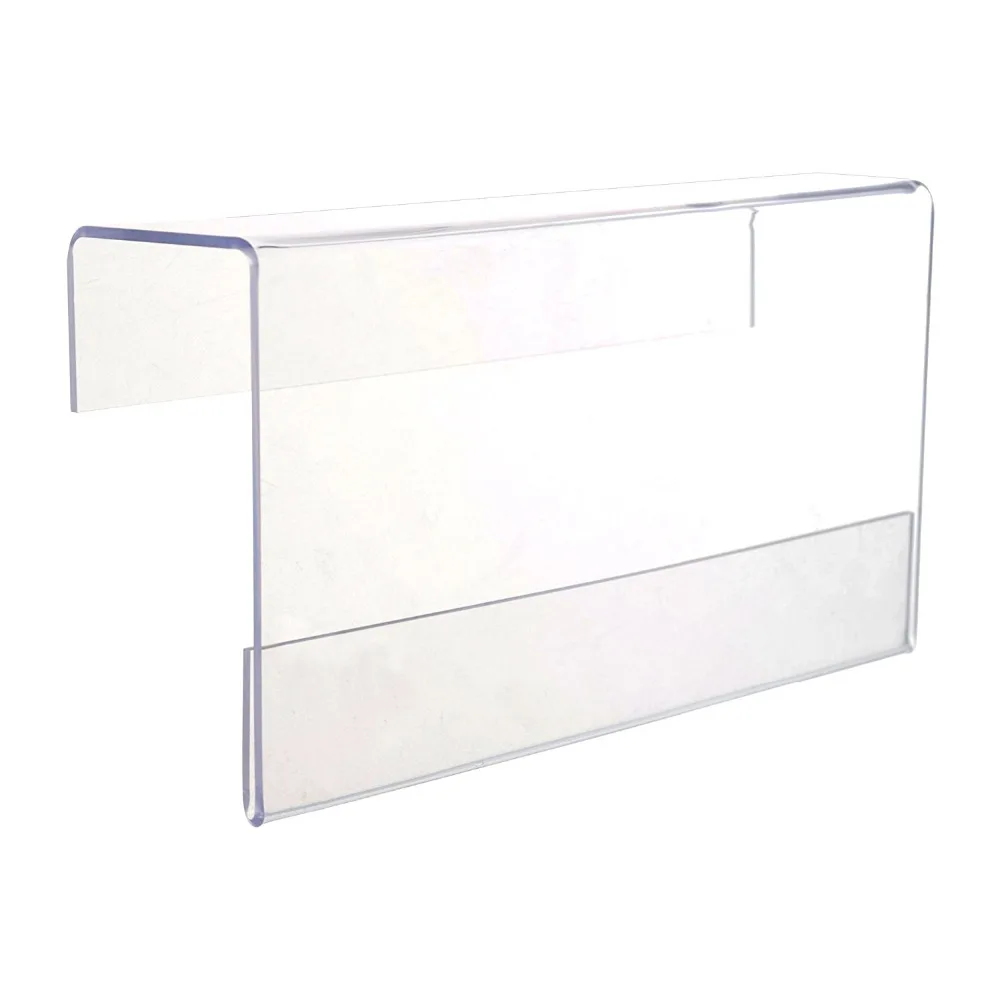 Clear Color Acrylic Office Screen Name Badge Holder/ Cubicle Nameplate Holder (9x18cm)