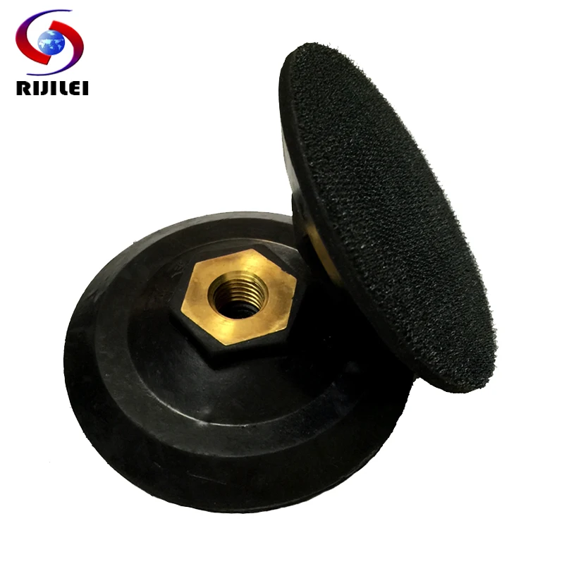 RIJILEI 4Inch Rubber Backer Pads 100mm Holder Pads Back Up For Polishing Pads Bonnets For Polisher Angle Grinder 4JTB-M14