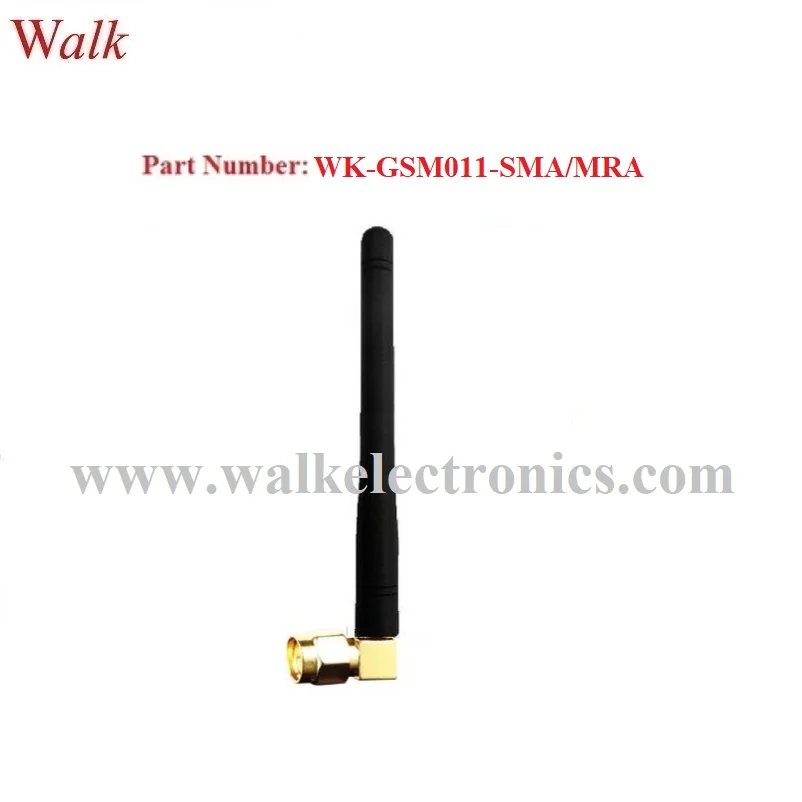 SMA male right angle gsm rubber antenna gprs AMPS quad band stubby antenna