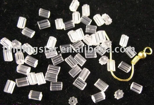 

FREE SHIPPING 5000PCS Clear Plastic earring back stoppers TUBE M639