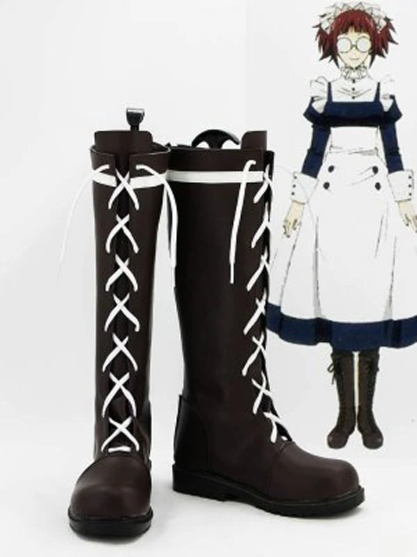 

Black Butler Maylene Halloween Cosplay Boots Shoes Anime Party Cosplay Show Boots Custom Made for Adult Women Shoes