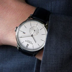 Parnis-relojes mecánicos minimalistas para hombre, reloj de pulsera de lujo, resistente al agua, automático, calendario, 2023