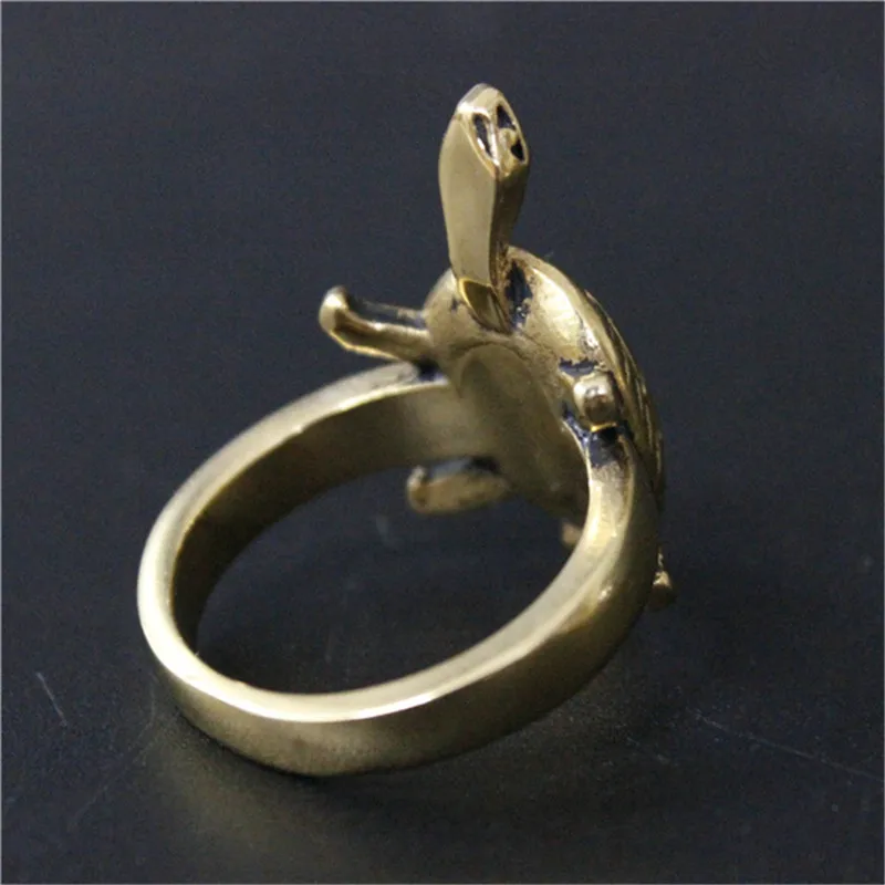 1pc New Arrival Unisex Cute Tortoise Ring 316L Stainless Steel Punk Jewelry Golden Silver Color Animal Tortoise Ring