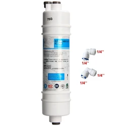 10 Inch SOOEL Quick connect 75G RO Membrane Filter WATER FILTER Cartridge with 2 fitting Water Purifier Aquarium REVERSE OSMOSIS