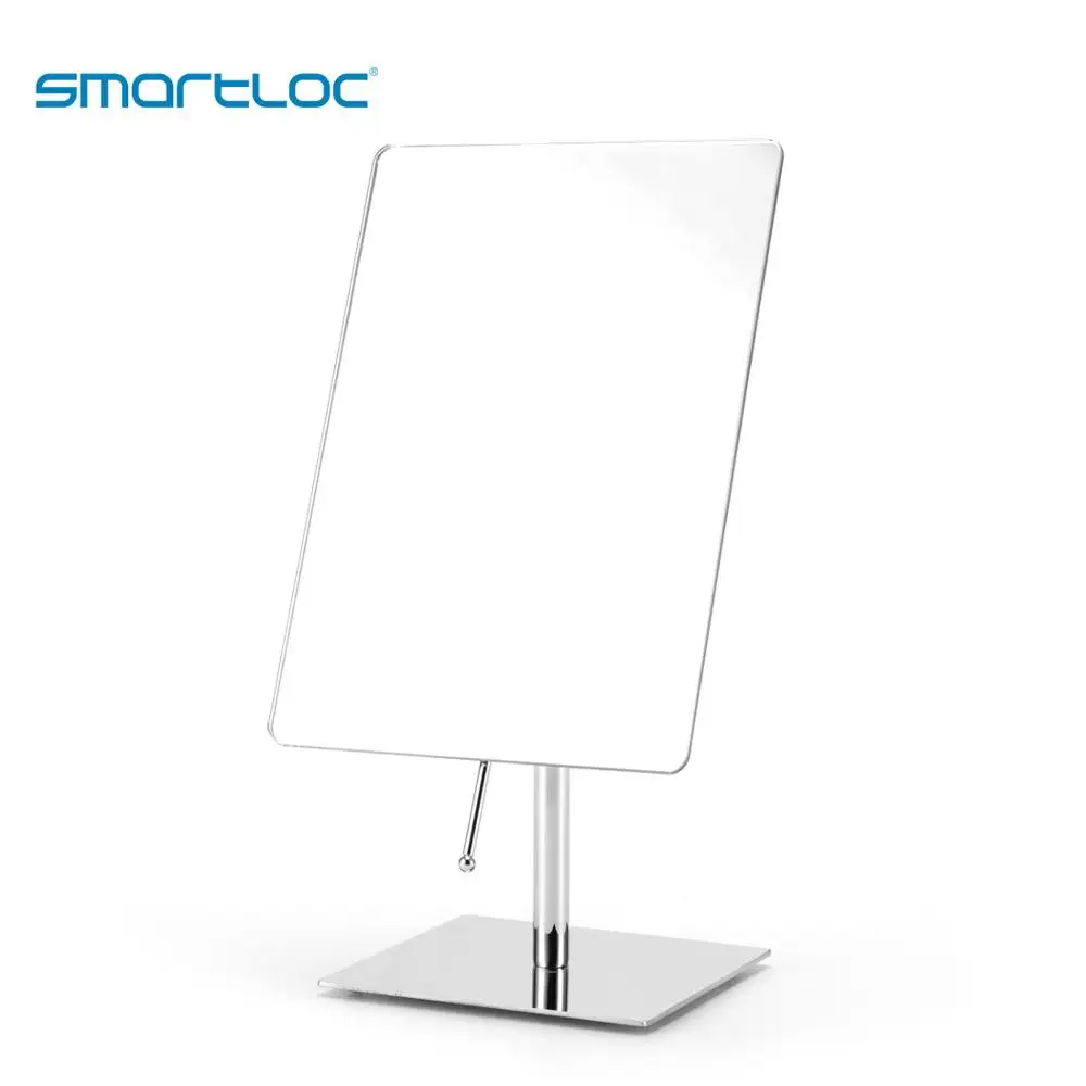 smartloc 9 inch Iron Rectangle Stand Bath Mirror Bathroom Makeup Mirrors Cosmetic Accessories Dressing Table Tools Vanity 180°