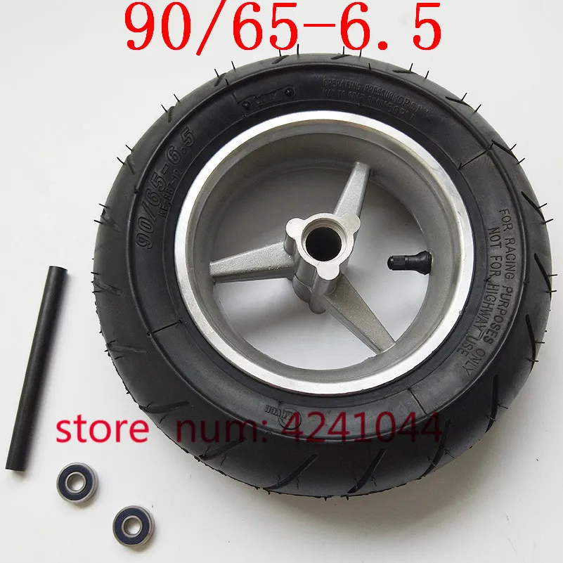 90/65-6.5 inch Pocket Bike Front rims Wheels Tyres Mini Racing bike tubeless vacuum tire for 47cc/49cc 2 stroke small motorcyle