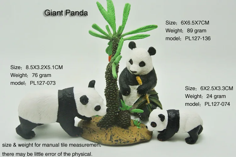 Discount Pack:Giant Panda  family pack Simulation model  Animals  kids gifts educational props Action Figures Collections