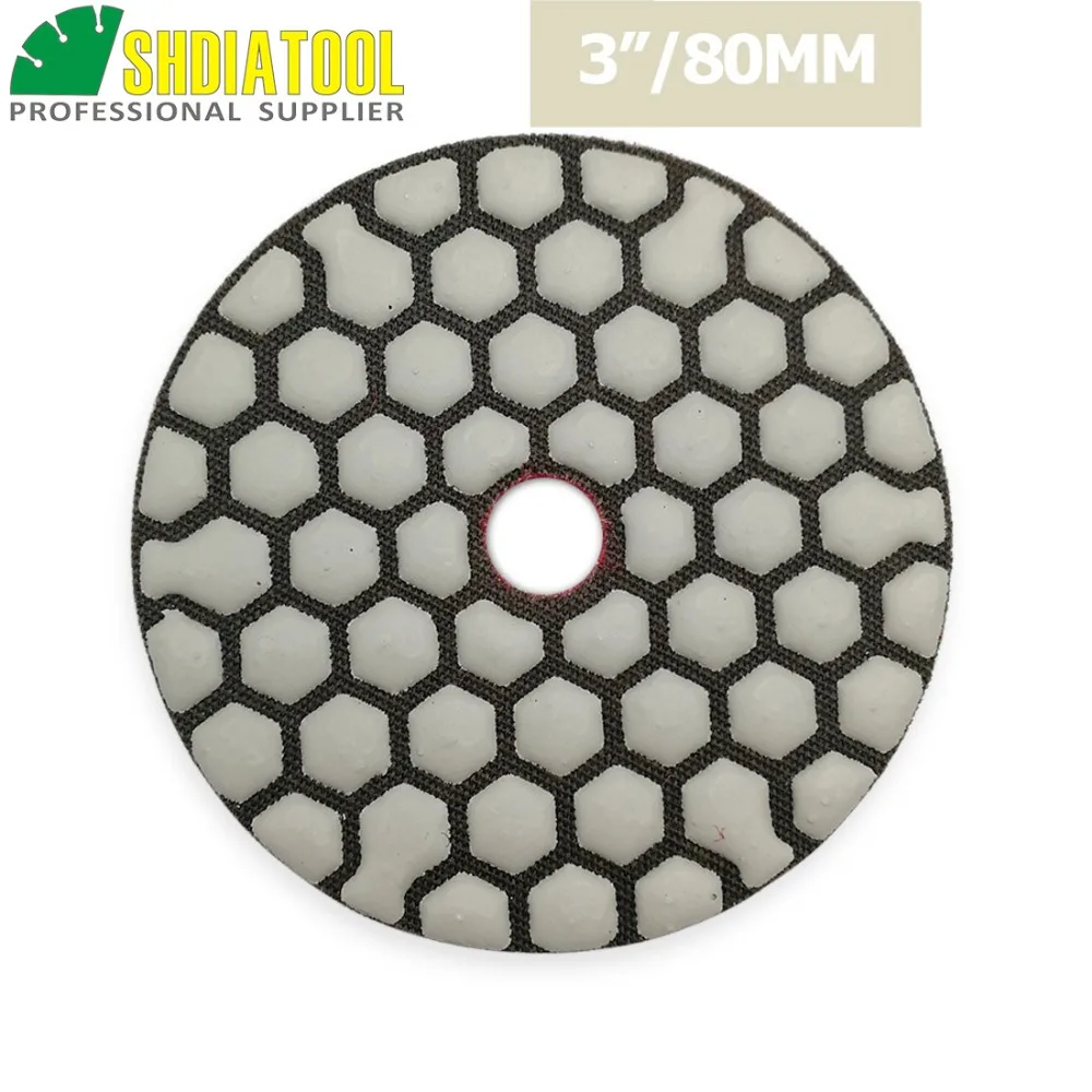 DIATOOL 7 stücke 3 inch #400 Diamant-trocken-polierscheiben Resin Bond Flexible Schleifen Scheiben Für Granit Marmor Keramische