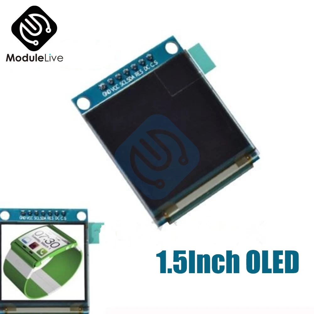 1.5 inch 1.5'' 7PIN Full Color OLED module Display Screen SSD1351 Drive IC 128(RGB)*128 SPI Interface for 51 STM32