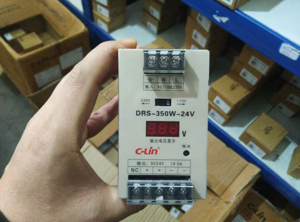 

Brand new original authentic C-Lin DRS-350W-DC24V digital display rail type switching power supply