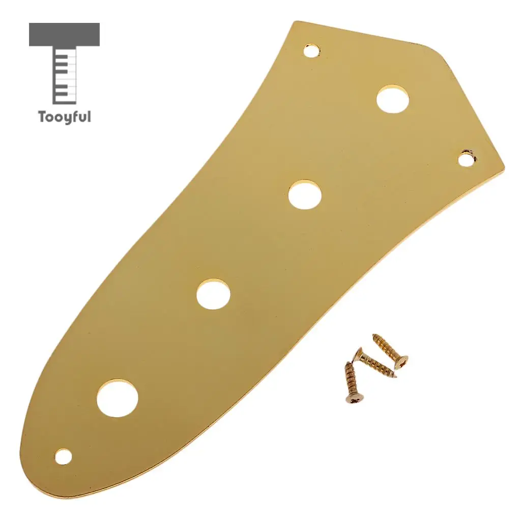 Tooyful 4 Holes Vintage Control Plate Metal For Jazz JB Style Bass Instrument Accessories