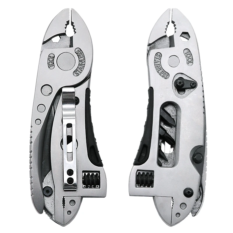 Imagem -05 - Portátil Dobrável Chave de Friso Mandíbula Mais Chave de Fenda Alicate Faca Multi Ferramenta Sobrevivência Engrenagem Fio Alicate Bolso Multitool Novo