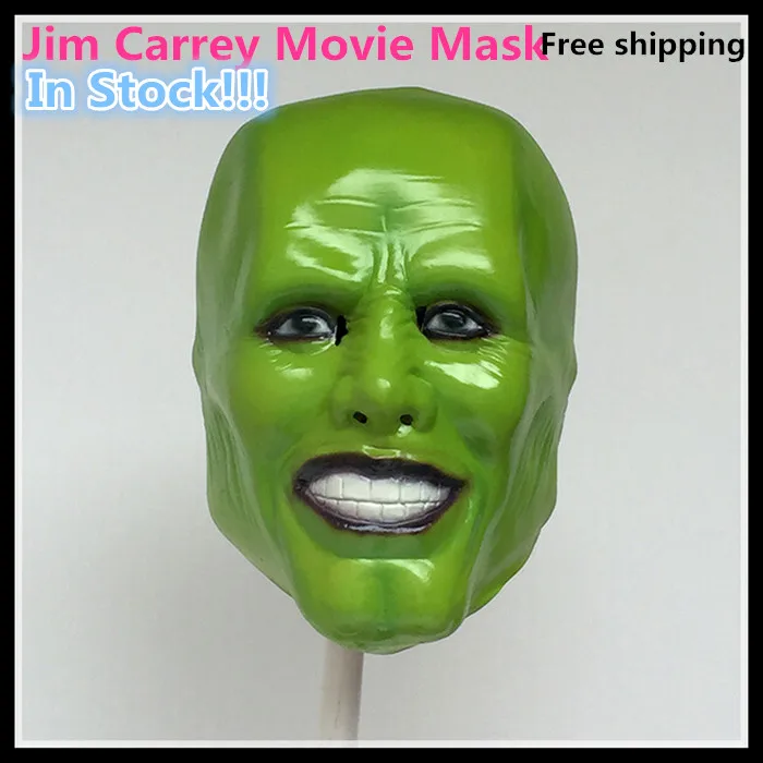 Free shipping Halloween Cosplay Latex Stag THE MASK Jim Carrey LATEX MASK Movie Face Head Mask - Halloween Costume Prop