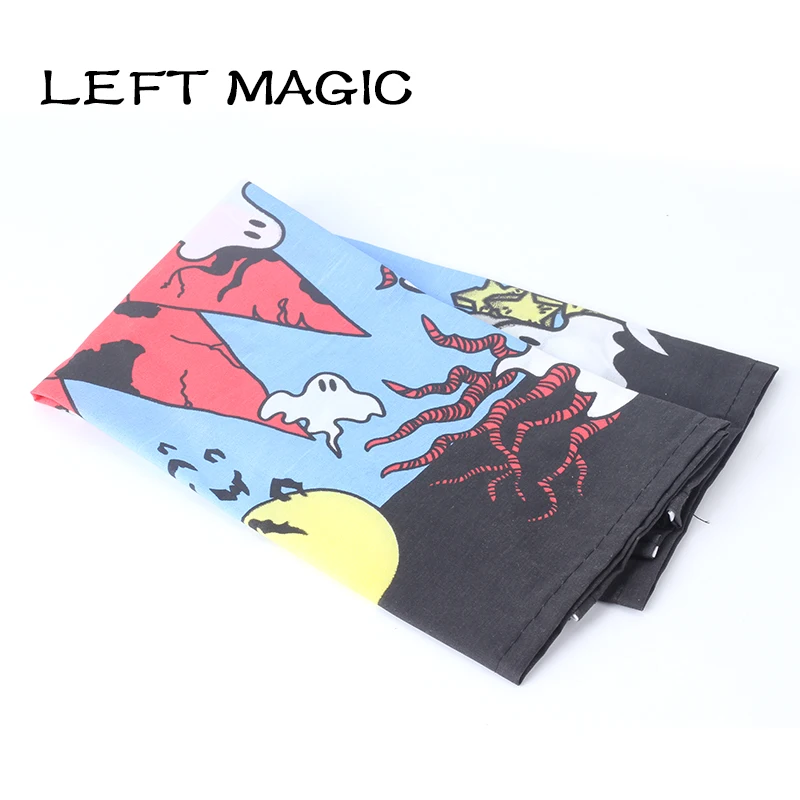 Jump Ghost Handkerchief Stage Magic Tricks Haunted Hanky(Colorful)  Close Up Magic Props Street Comedy Mentalism  Gimmick
