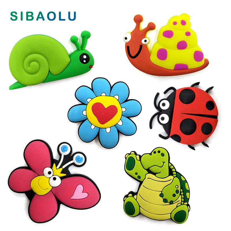 Butterfly Snail silicone fridge magnets Cartoon animal whiteboard sticker Refrigerator Magnets Kids Message post Home Decoration